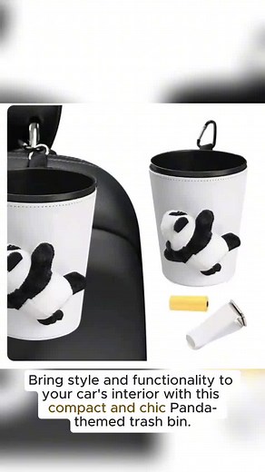 Bring style and functionality to your car’s interior with this compact and chic Panda-themed trash bin. Designed to keep your vehicle tidy and free of litter, it offers a seamless blend of aesthetic appeal and practical utility. Whether you want to discard tissues, wrappers, or simply organize your in-car essentials, this trash bin serves as the perfect companion for every drive. Features That Stand Out Panda Decoration: Elevate your car’s look with a cute 3D panda design that’s not only functio