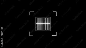 QR code animation. Retail label barcode scanning animation . Code Scan sing interface animation .