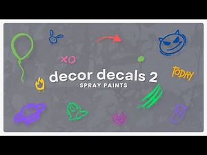 30+ transparent fun and decorative decals codes | spray paints | Bloxburg