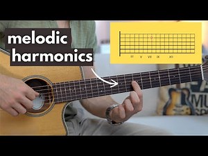 Simple Melody with Natural Harmonics on Acoustic Guitar