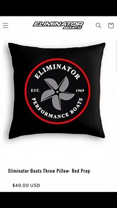 Eliminator Boats Throw Pillow Collection A clean, versatile accent pillow featuring the classic Eliminator Boats logo. Designed with a hidden zipper for a refined look and easy care, this 16” x 16” throw pillow is perfect for life on and off the water. Great for: boats, river or lake homes, camping, RVs, garages, and lounge spaces. Comfortable, durable, and timeless—built to represent the Eliminator lifestyle wherever you relax. Order here https://eliminator-boats.myshopify.com | Eliminator Boat