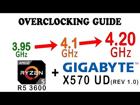 Overclocking guide Ryzen 5 3600 to 4.1 GHz and 4.2 GHz on GigaByte X570 UD (CPU OС Guide)