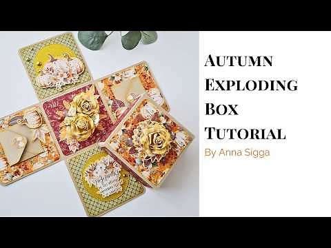 DIY Autumn Exploding Box Card Tutorial - Easy DIY Gift Idea: Gorgeous Fall Theme Design
