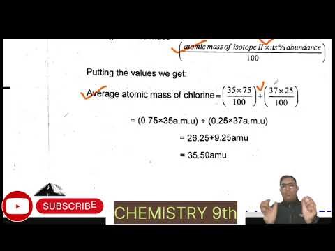 Average Atomic Mass and it's calculation with Chlorine as an example.