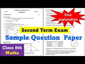 Final Exam Sample Question Paper | Class 8 | Maths | Second term question Paper