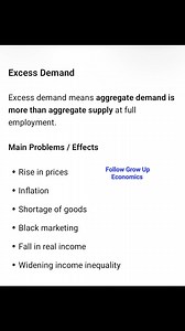 Difference Between Aggregate Demand and Aggregate Supply #Economics #Macroeconomics #DeficientDemand #ExcessDemand #Inflation #Unemployment #EconomicProblems #EconomicGrowth #AggregateDemand #GrowUpEconomics | Grow up Economics