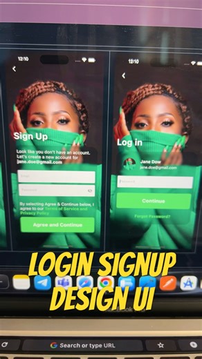 🔥 Modern Login & Signup UI in Flutter #shorts #loginui #signupform