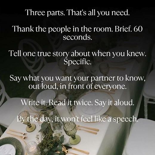 The Groom Speech Nobody Prepares For