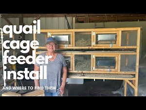 QUAIL CAGE FEEDER INSTALL. As well as where to find them. So easy!