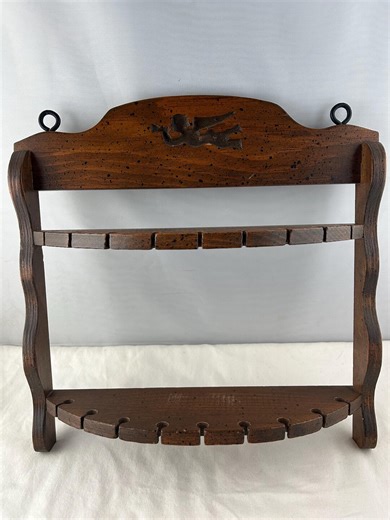 Vintage Wooden Souvenir Spoon Display Rack With Angel Design - Etsy