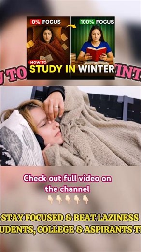 How to study in Winter ❄️ | Stay Focused & Beat Laziness | Students, College & Aspirants Tips