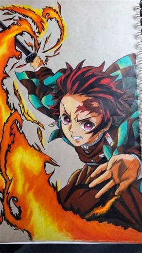 Angry Tanjiro #anime #animedrawing #animeedit #animeshorts #tanjiro #demonslayer #dragonballz