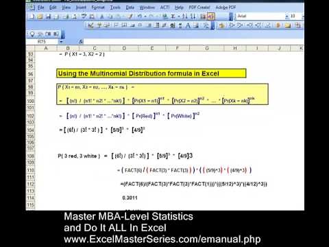 How You Can Use the Multinomial Distribution to Solve Problems - and Do It In Excel !