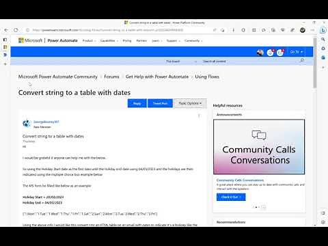 Power Automate - Generate sequence of dates using start & end date (Community Question Explained)