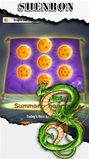 I Collected 7 Dragon Balls and Summoned SHENRON in Dragon Ball Legends 😱✨#dragonballlegends #shorts