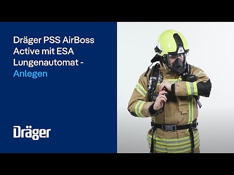 Dräger PSS AirBoss Active mit ESA-Lungenautomat, Anlegen