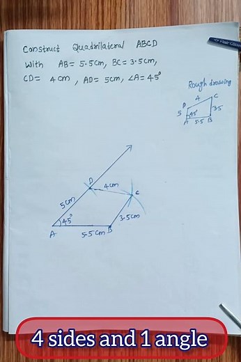Construction of Quadrilateral #maths #class8 #geometry #quadrilateral