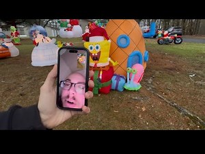 Gemmy 7ft inflatable SpongeBob review with a few special guests!