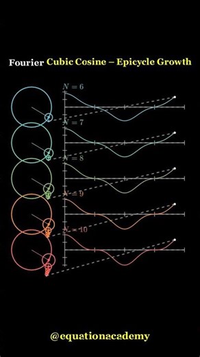 ➡️ Visualizing Fourier Cubic Cosine ➡️#equation#shortsfeed#shorts#math