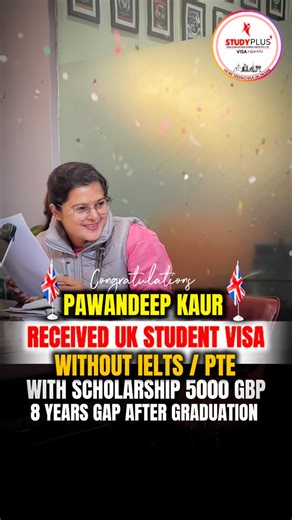 StudyPlus on Instagram: "Congratulations Pawandeep kaur on getting uk 🇬🇧 student 🧑‍🎓 Visa without ielts/pte ✅ with scholarship 5000 gbp ✅.. 85208-85608✅ 📍ADDRESS - ARORA PRIME TOWER, GROUND FLOOR GT ROAD NEAR HOTEL PRESIDENT, JALANDHAR T&C APPLIED #studyabroad #studyplus #uk #student"