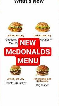 NEW McDONALDS MENU (APRIL 2026)