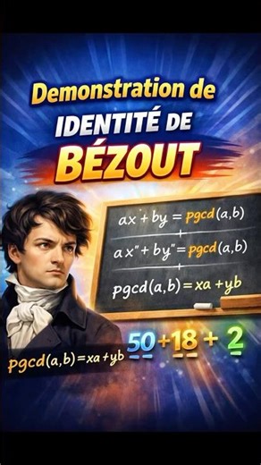 Démonstration complète de l’identité de Bézout #maths #mathematics #function #equation