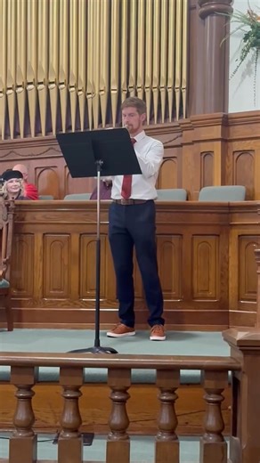 We were blessed today by John Glenn-Hoekstra performing a trumpet solo, "America, the Beautiful" accompanied by Leah-Jean Rollins, piano. | Trenton First Methodist