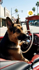 DOG DRIVING CAR 🐕😲