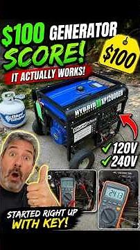 Bought a broken generator for $100… it fired right up #marketplacefind #duromax #repair