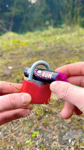 Firecracker power TEST! #shorts #cracker #tricks #fireworks #lock