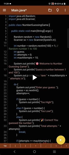 #internship #oasisinfobyte #java #firstproject #numberguessinggame #learningjourney #aicte #studentdeveloper | Janani Paramasivam