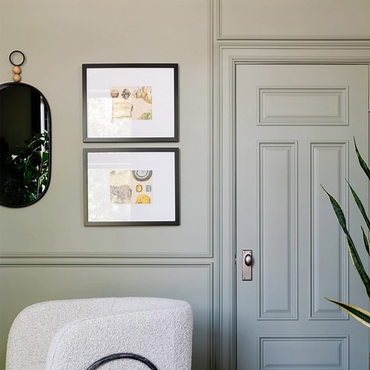 Same color, different light levels. Notice how Evergreen Fog SW 9130 goes from airy to earthy, right before your eyes. To see it in your space, order a peel & stick sample: https://bit.ly/3RGUqBT . 📸: 1: Vintage Revivals 2: SG Style 3: Thistlewood Farm 4: Probably This . #SWColoroftheYear | Sherwin-Williams