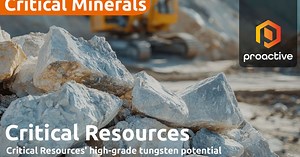 Croesus Project delivers high-grade tungsten results for Critical Resources