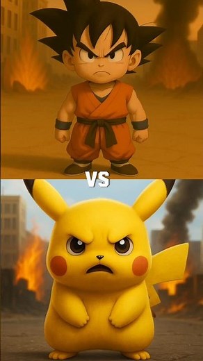 Goku vs Pikachu, Balbasur, Squirtle, Charmander, Raichu, Gyarados, Rayquaza