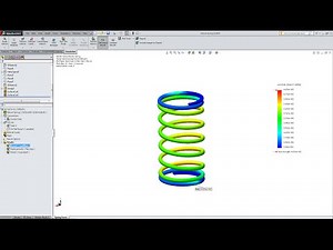 SolidWorks Tutorial: Helical Spring Force Simulation