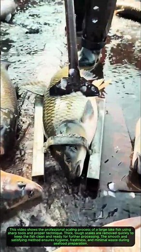 Large Lake Fish Scaling Process – Clean & Efficient#FishScaling 🐟🔪