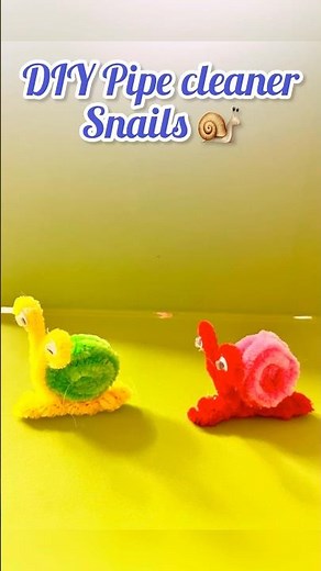 DIY Pipe Cleaner Snails 🐌✨|DIY Snail Making Idea#trending #pipecleanercraft #creativecrafts #shorts