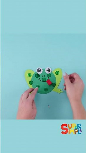 Jumping Frog Craft 🐸 #shorts #kidscrafts #supersimplecrafts