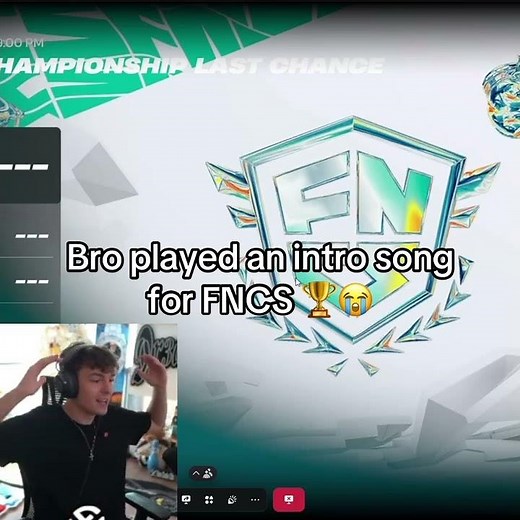 Bro played an intro song for FNCS 🏆😭
