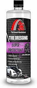 3E Super Protectant Wipe-On Tire Dressing I Non-Greasy Dry-to-The-Touch Long Lasting Extreme Shine Dressing for Tires, Trim and More, Safe for Cars, Trucks, SUVs, RVs & More, 16 fl oz