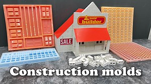 Silicone molds for mini construction bricks parts