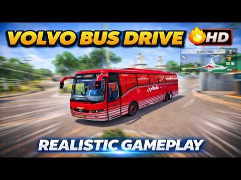 Volvo Bus Drive Gameplay 🚍 Realistic City Driving & Smooth Passenger Pickups!