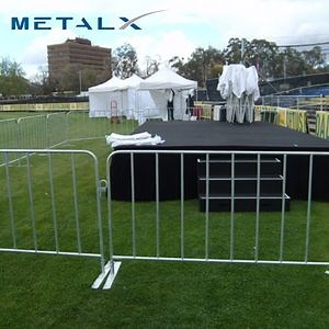[Hot Item] Heavy Duty 8.5 FT Queue Steel Crowd Control Pedestrian Wall Barricades Barrier PVC Coated Temporary Crowd Control Barrier Fence
