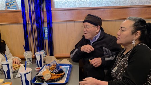 The family is here at Culver's together. Today there is a snow storm but we all made it here. Thank you to my daughter Anna Xiong for this wonderful meal. | Calvin Xiong