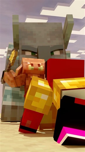 JJ vs Piglin! JJ Is About to Lose… But a Mystery Hero Appears! (Part 3) #minecraft #shorts
