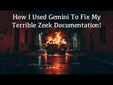 How I Used Gemini To Fix My Terrible Zeek Documentation