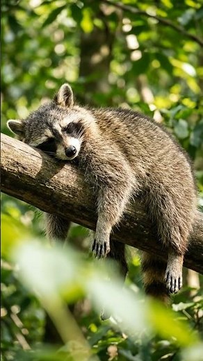 Relaxing Raccoon Sleeping Compilation #raccoon #animals