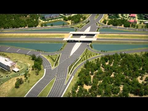 I-75/University Parkway Diverging Diamond Interchange Design - YouTube