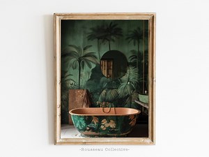 Vintage Colonial House, Jungle Wall Art, Bathroom Decor, British Colonial Style, Botanical Tropical Decor, Architecture Print, Boho Photoart - Etsy
