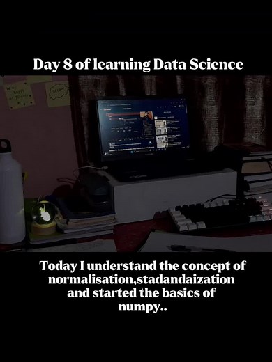 Day 8: Explored about normalisation, standardisation and basics of numpy.. #datascience #100daysofdatascience #python #stem #womenintech #day8 #data